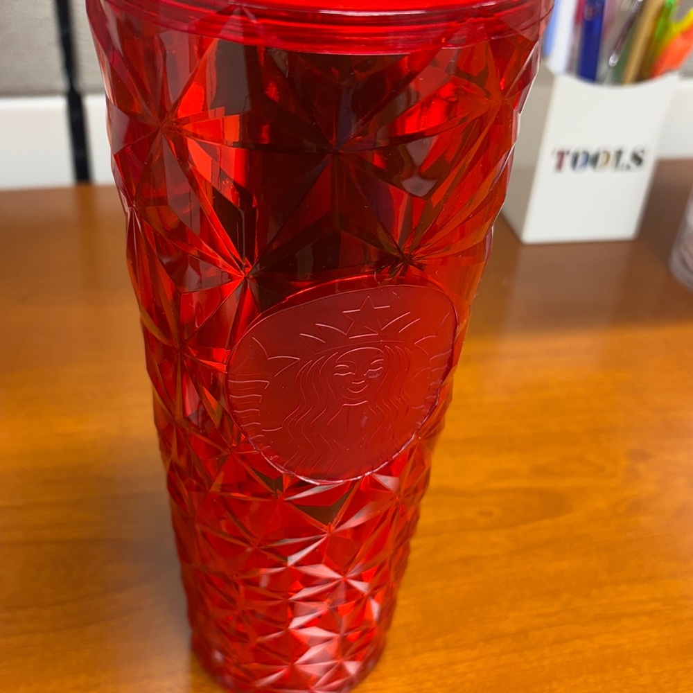 Starbucks Ruby Red Textured Tumbler